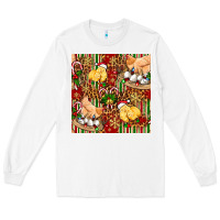 White christmas chicken Long Sleeve Tee - FaDigitalArtStudio