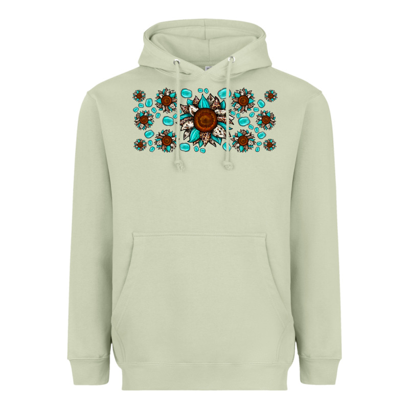 Cowhide Leopard Sunflower Gemstone Heavyweight Hoodie by JahusDesignShop | Teevron