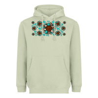 Matcha cowhide leopard sunflower gemstone Heavyweight Hoodie - JahusDesignShop