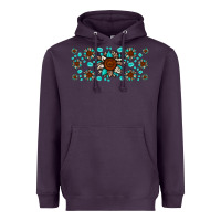 Plum cowhide leopard sunflower gemstone Heavyweight Hoodie - JahusDesignShop