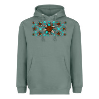 Sage cowhide leopard sunflower gemstone Heavyweight Hoodie - JahusDesignShop