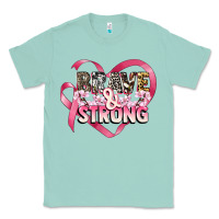 Seafoam brave and strong cancer awareness Classic Tee - CowGirlArtShop