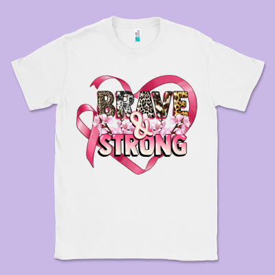 Brave And Strong Cancer Awareness Classic Tee Designed By Cowgirlartshop