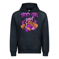 Navy Boo-jee Halloween afro sneakers Urban Hoodie - RanaPortraitStore
