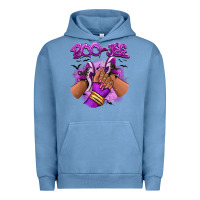Pigment Pebble Blue Boo-jee Halloween afro sneakers Urban Hoodie - RanaPortraitStore