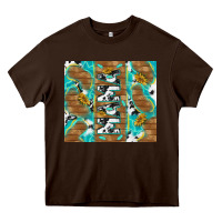 Chocolate Brown cowhide mama with rustic teal wood Heavy Core Tee - TumblerDesignByShophia