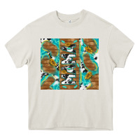 Cream cowhide mama with rustic teal wood Heavy Core Tee - TumblerDesignByShophia