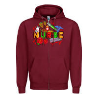 Burgundy mexican nurse Zipper Hoodie - AdoDesignShop