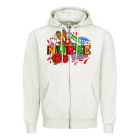 Oatmeal Heather mexican nurse Zipper Hoodie - AdoDesignShop