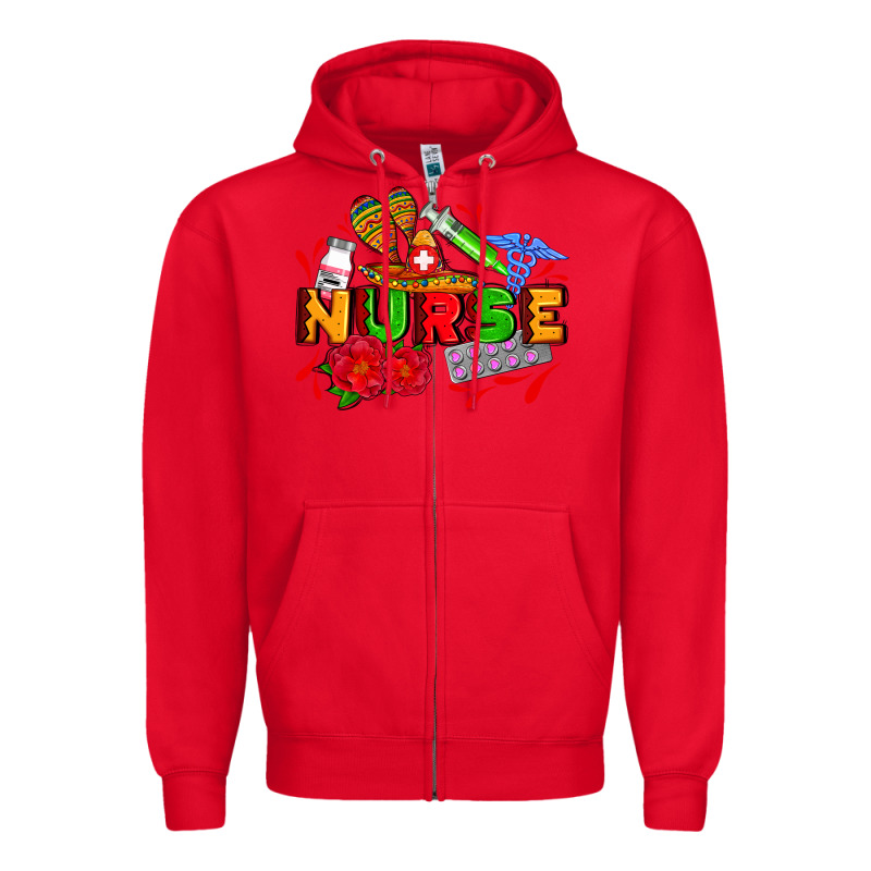 Mexican Nurse Zipper Hoodie by AdoDesignShop | Teevron
