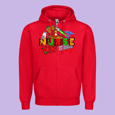 Mexican Nurse Zipper Hoodie Designed By Adodesignshop
