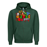 Sports Green mexican nurse Zipper Hoodie - AdoDesignShop