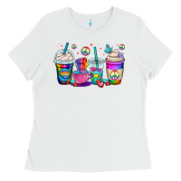 White pride lgbtq coffee cups Ladies Tee - OliviaCreatesArt