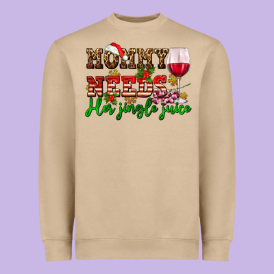 Mommy Needs Her Jingle Juice Heavyweight Sweatshirt Designed By Adodesignshop