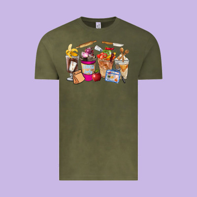 Lunch Lady Coffee Cups Vintage Tee Designed By Fadigitalartstudio