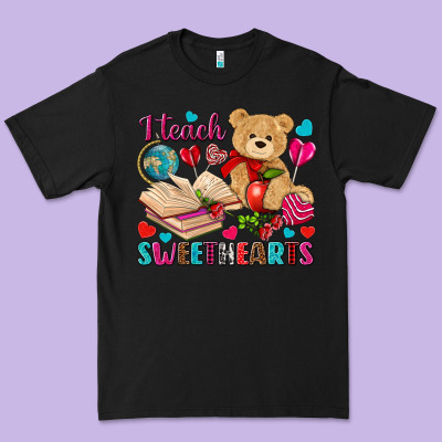 I Teach Sweethearts Valentine's Day Premium Tee Designed By Howdyjamesfarm