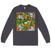 Smoke St. Patricks Chicken With Cupcake Leopard Long Sleeve Tee - FaDigitalArtStudio