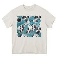 Cream teal glitter and cowhide Heavy Core Tee - TumblerDesignByShophia
