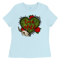 Love Is Wild With Bullskull Olivia Ladies Tee | Teevron