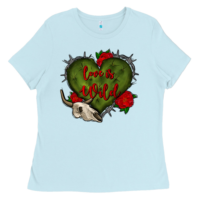 Love Is Wild With Bullskull Olivia Ladies Tee by OliviaCreatesArt | Teevron