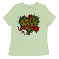 Matcha love is wild with bullskull olivia Ladies Tee - OliviaCreatesArt