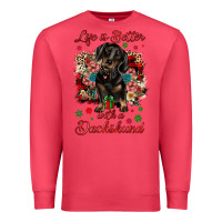 Cardinal Christmas life is better with a dachshund Premium Sweatshirt - JahusDesignShop