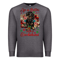 Charcoal Heather Christmas life is better with a dachshund Premium Sweatshirt - JahusDesignShop