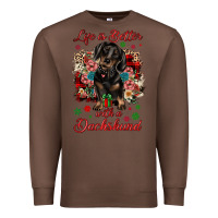 Chestnut Christmas life is better with a dachshund Premium Sweatshirt - JahusDesignShop