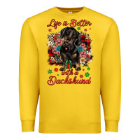 Lemon Christmas life is better with a dachshund Premium Sweatshirt - JahusDesignShop