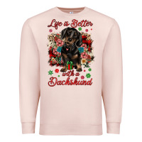 Christmas Life Is Better With A Dachshund Premium Sweatshirt | Teevron