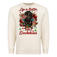 Sandshell Christmas life is better with a dachshund Premium Sweatshirt - JahusDesignShop