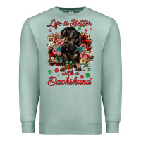 Seafoam Christmas life is better with a dachshund Premium Sweatshirt - JahusDesignShop