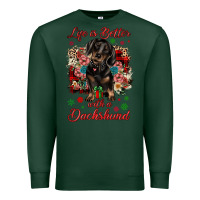 Sports Green Christmas life is better with a dachshund Premium Sweatshirt - JahusDesignShop