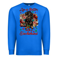 True Royal Christmas life is better with a dachshund Premium Sweatshirt - JahusDesignShop