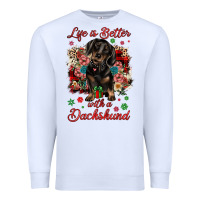White Christmas life is better with a dachshund Premium Sweatshirt - JahusDesignShop