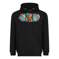 Black cow floral Heavyweight Hoodie - JahusDesignShop