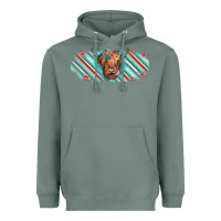Sage cow floral Heavyweight Hoodie - JahusDesignShop