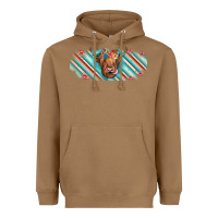 Toasted Coconut cow floral Heavyweight Hoodie - JahusDesignShop