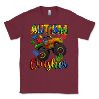 Burgundy autism crusher Classic Tee - CowGirlArtShop