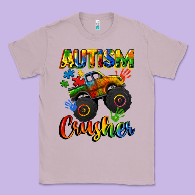 Autism Crusher Classic Tee Designed By Cowgirlartshop