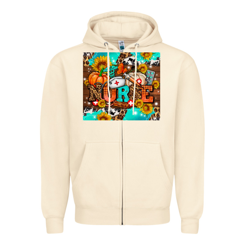 Pumpkin Nurse With Sunflower Zipper Hoodie by AdoDesignShop | Teevron