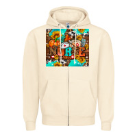 Sandshell pumpkin nurse with sunflower Zipper Hoodie - AdoDesignShop