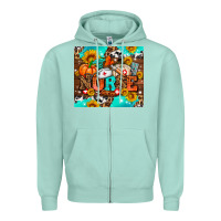 Seafoam pumpkin nurse with sunflower Zipper Hoodie - AdoDesignShop