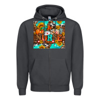 Smoke pumpkin nurse with sunflower Zipper Hoodie - AdoDesignShop