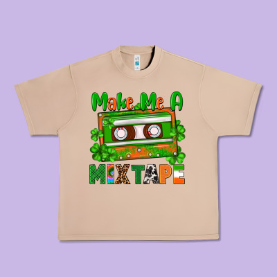St. Patrick's Day Make Me A Mixtape Urban Heavy Tee Designed By Fadigitalartstudio
