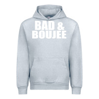 Heather Grey bad & boujee Urban Hoodie - artisFamous