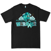 Black ovarian cancer warrior Premium Tee - CowGirlArtShop