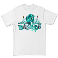 White ovarian cancer warrior Premium Tee - CowGirlArtShop