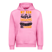 Fuchsia Pink My Son Is Super Awesome His Stepdad Urban Hoodie - artisFamous