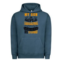 Pigment Midnight Navy My Son Is Super Awesome His Stepdad Urban Hoodie - artisFamous
